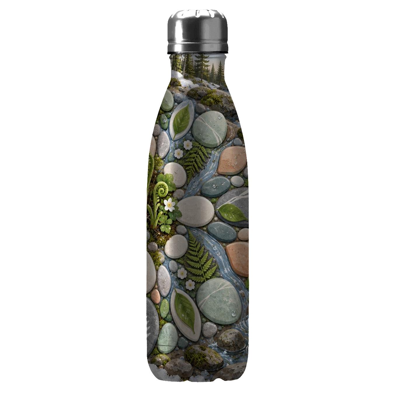 Spring Thaw Pebble Mandala custom water bottles [AI-16b333e1-44d1457c05c4]