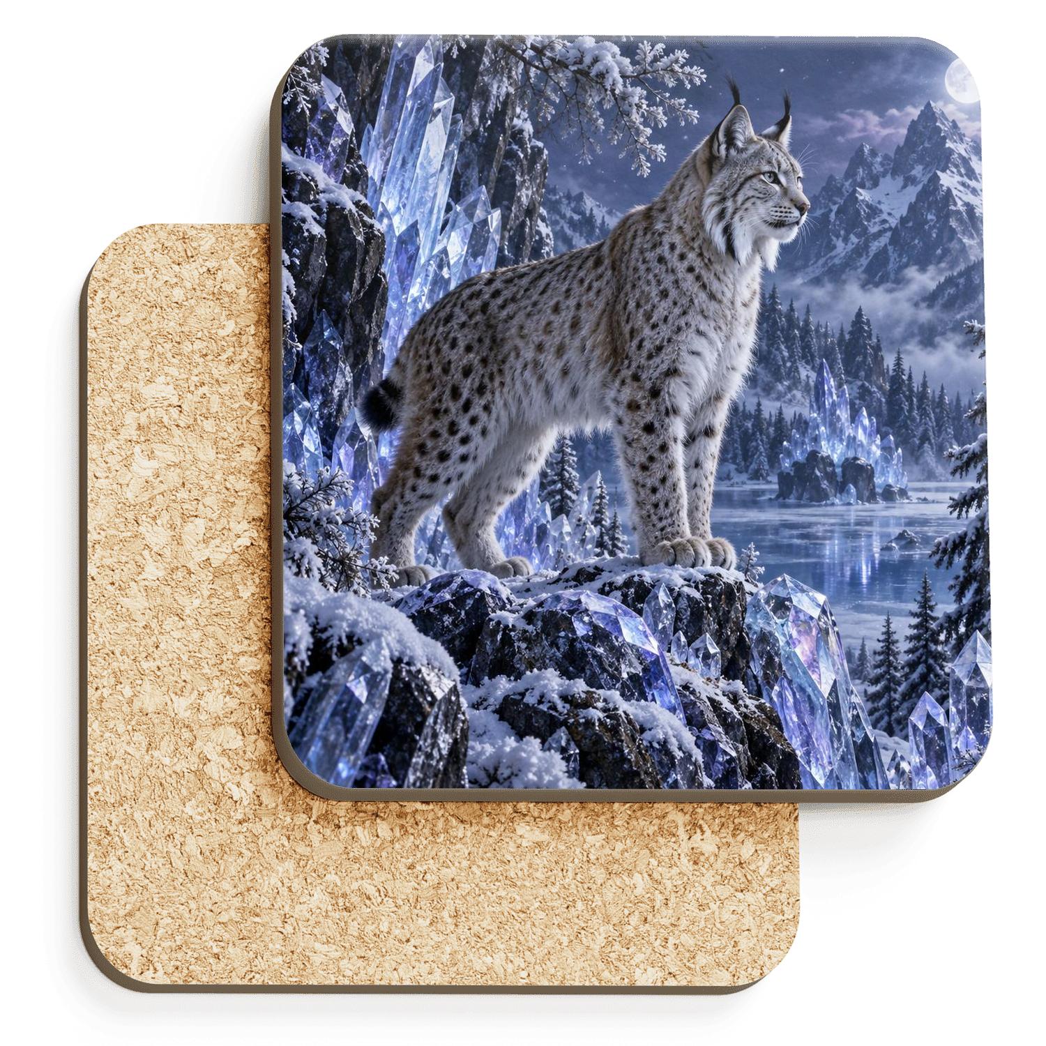 Sapphire Lynx Crystal Grove custom engraved coasters [AI-e3694643-7c127ef73abd]