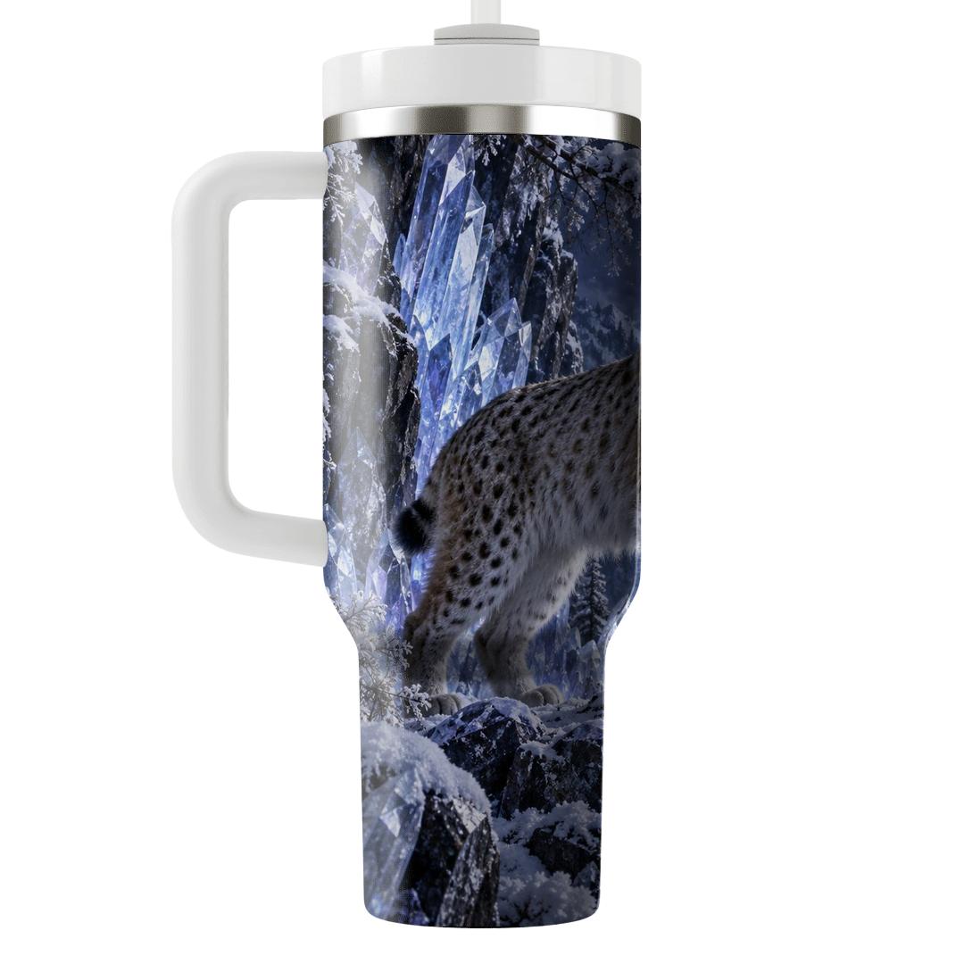 Sapphire Lynx Crystal Grove travel tumblers [AI-e3694643-a4815e0855b3]