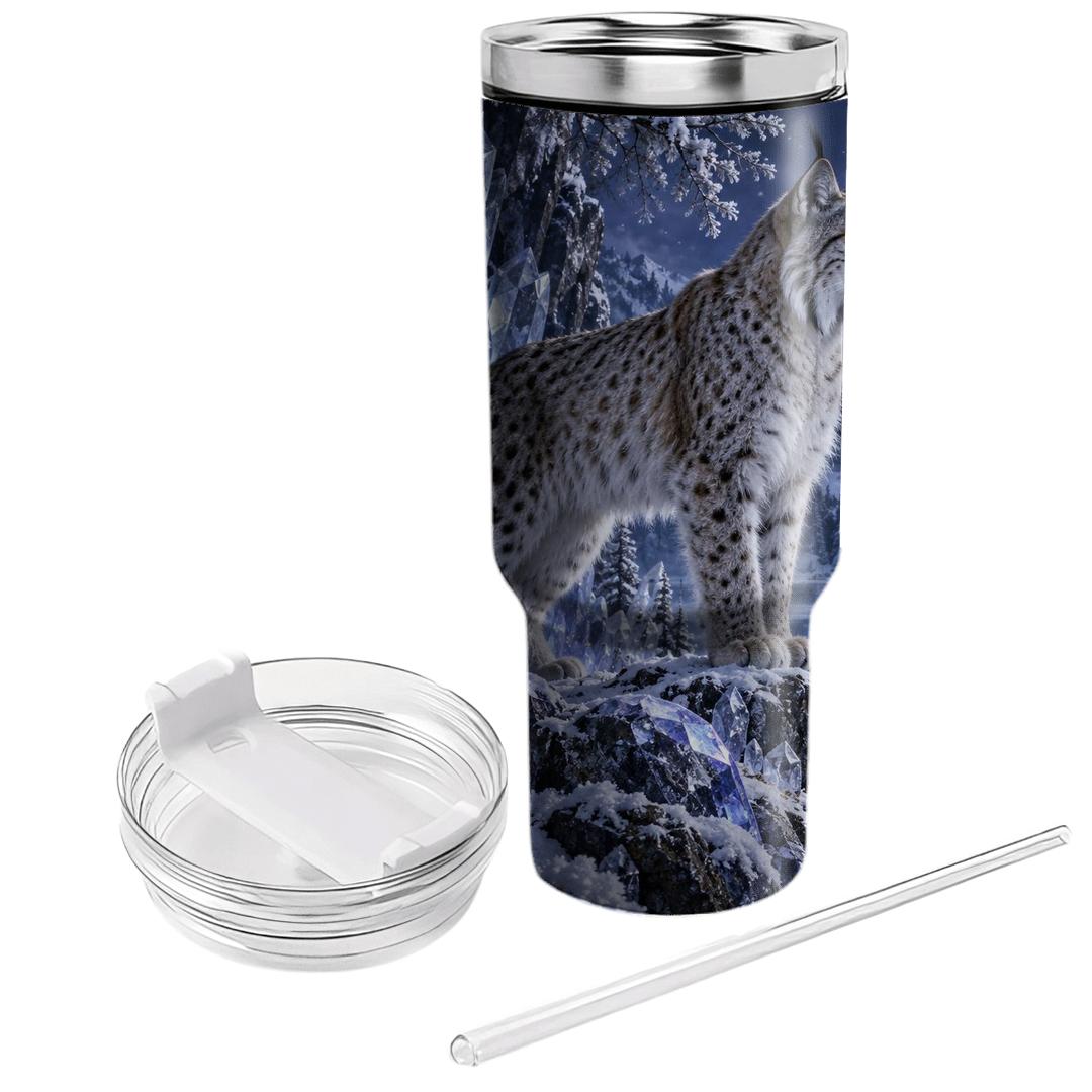 Sapphire Lynx Crystal Grove travel tumblers [AI-e3694643-e3fa815a2c1e]