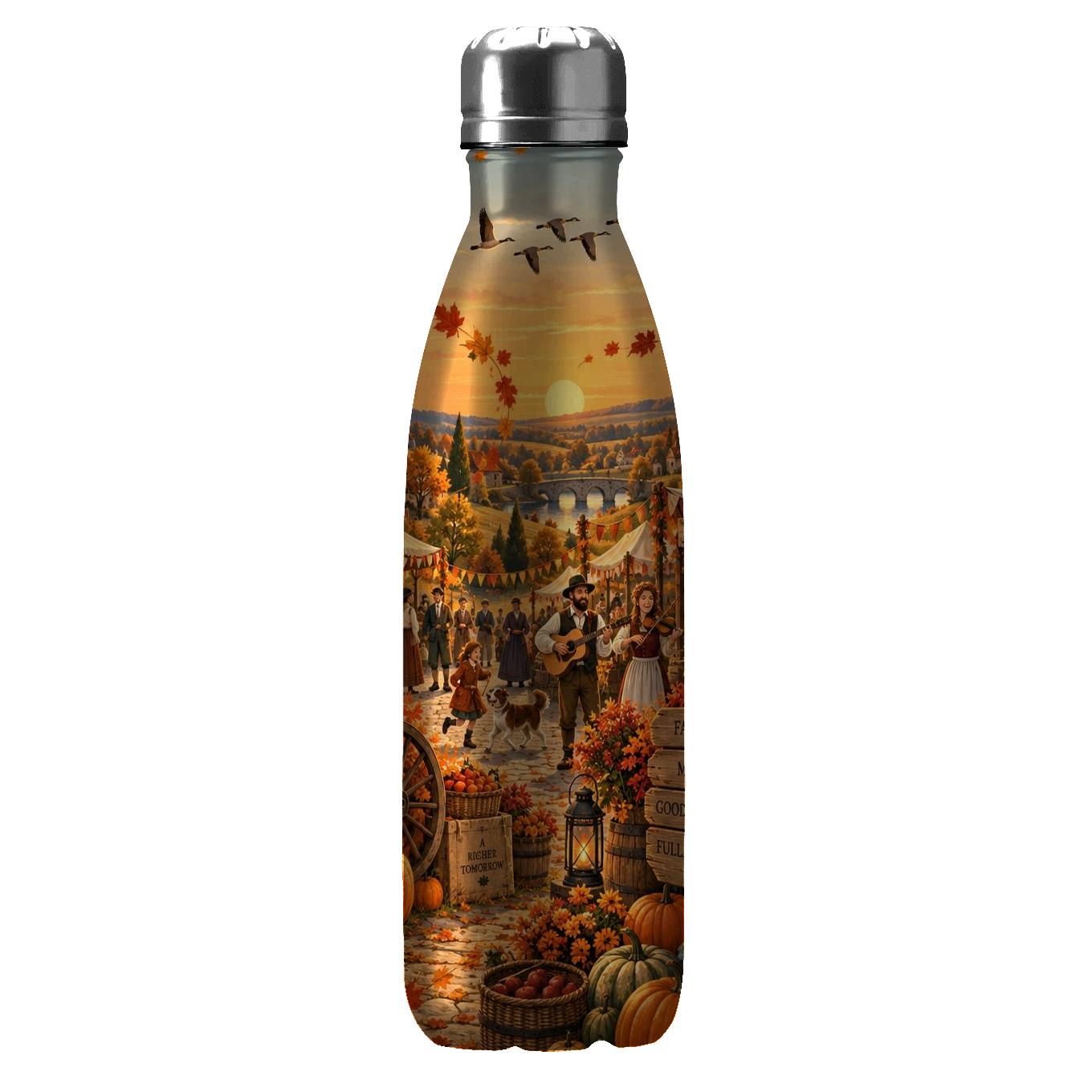 Autumn Saffron Windmill Fair water bottles with lids [AI-a119c779-d2e029d3fe8f]