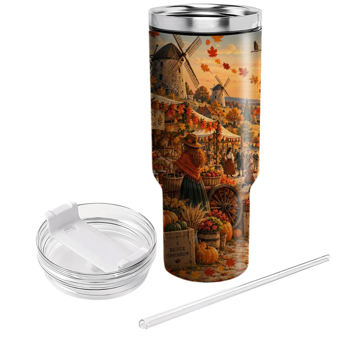 Autumn Saffron Windmill Fair decorative tumblers [AI-a119c779-505f760f45a1]