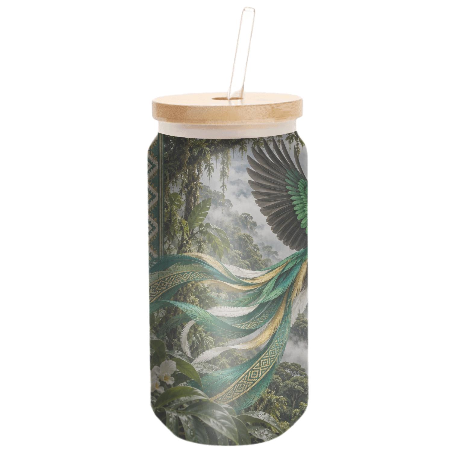 Emerald Quetzal Cloud Loom glassware drinkware [AI-4e831857-c72bffde49eb]