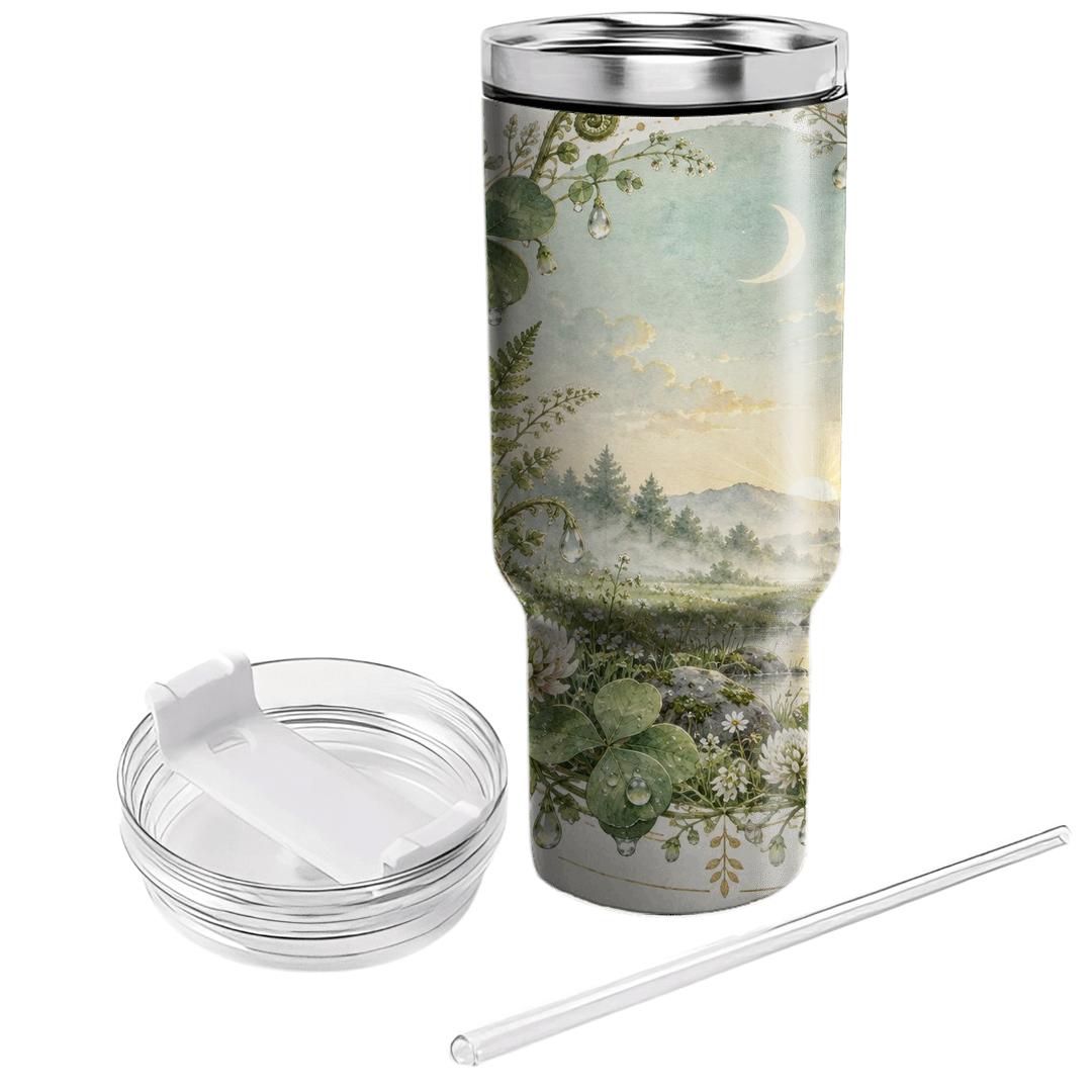Spring Moon Dew Herbarium tumblers for gifts [AI-011dbe9d-ebfd333aefd5]