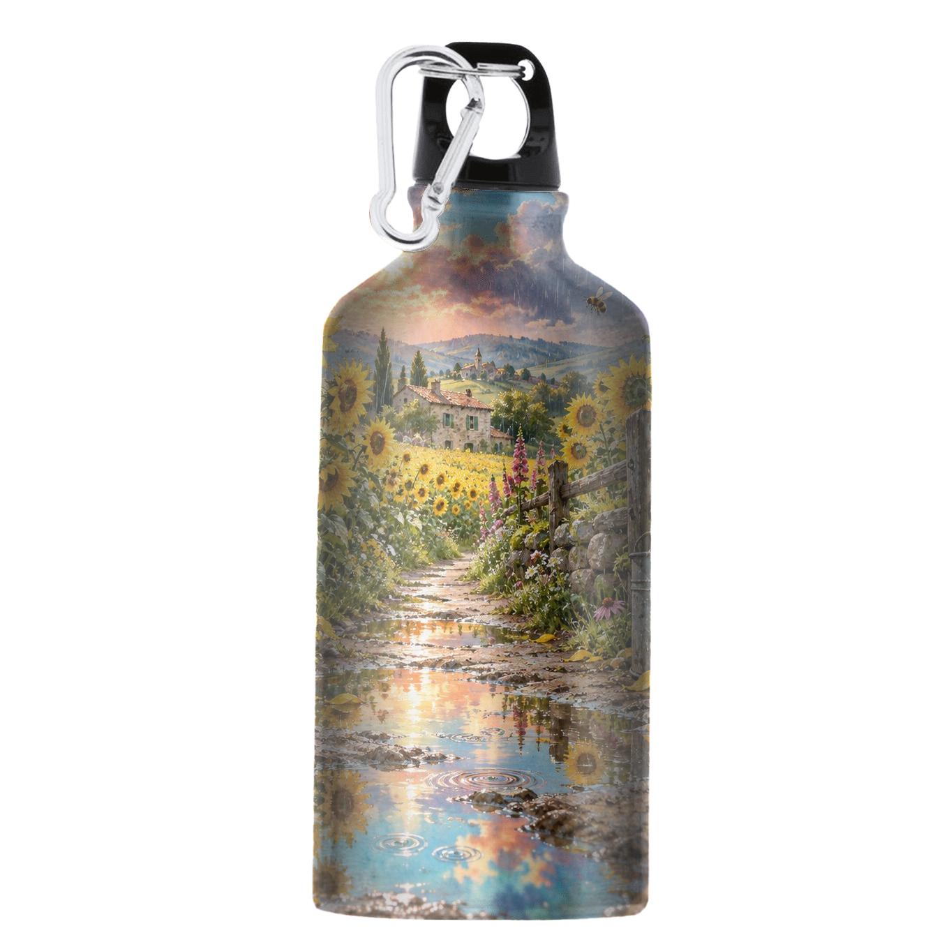 Summer Sunflower Rain Prism sports bottles for gifts [AI-ed62ed92-0d74f54f4e02]