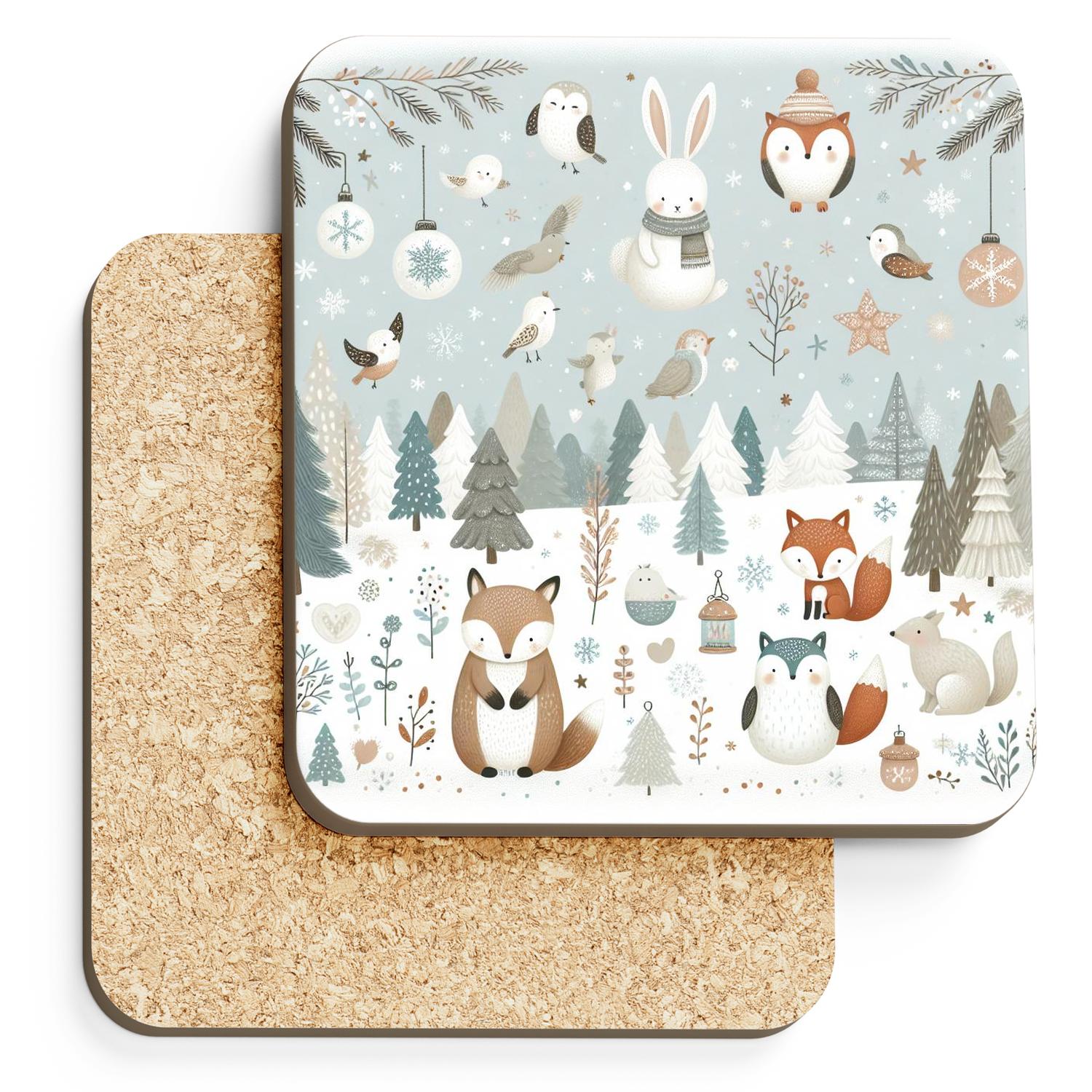 Winter Woodland Creatures Tumblers With Lids