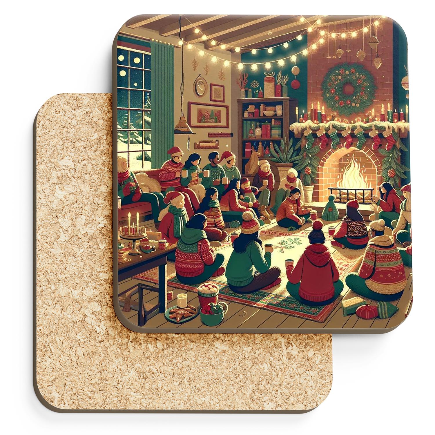 Winter Holiday Gathering Tumblers With Lids