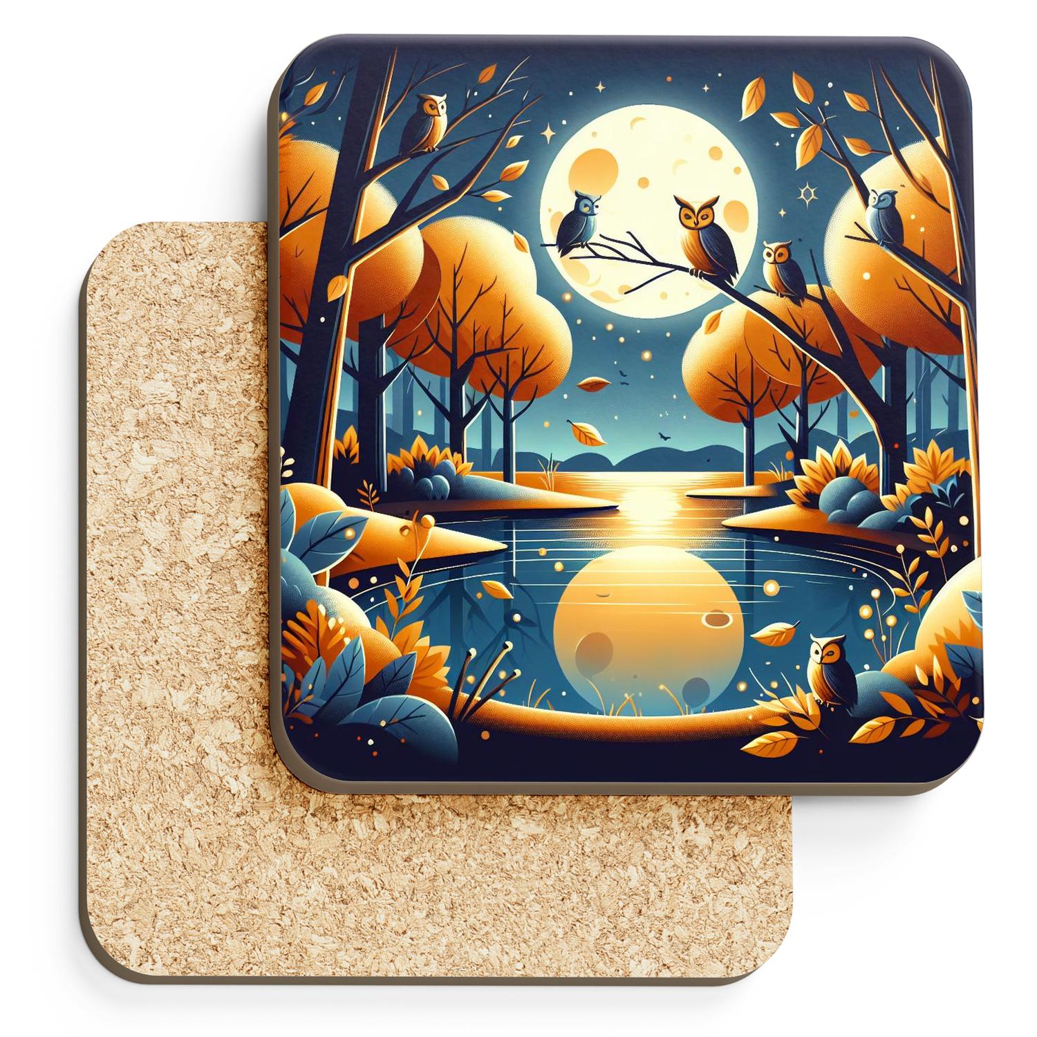 Autumn Moonlit Nights Tumblers With Lids