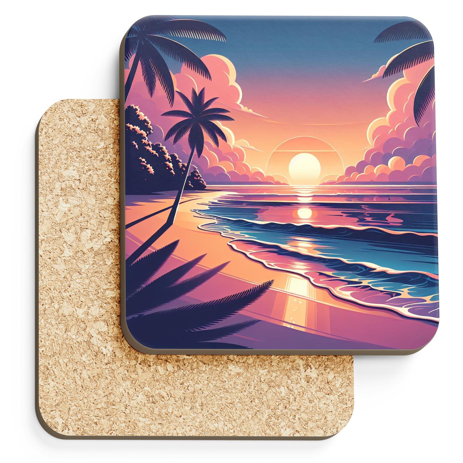 Summer Sunset Paradise Tumblers With Lids