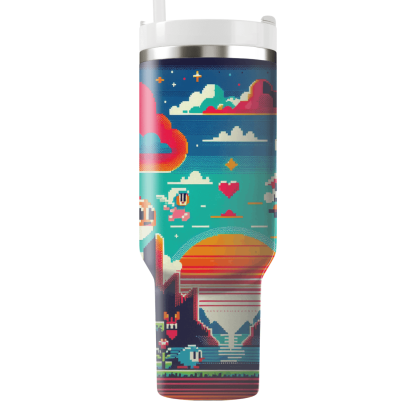 Pixel Art Paradise  Tumbler Cups