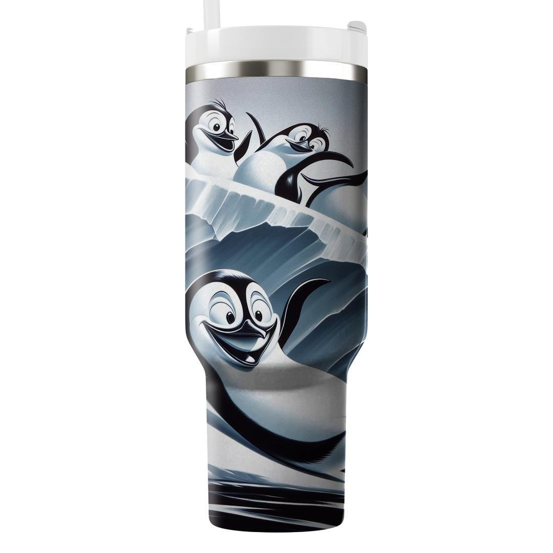 Playful Penguin Iceberg  Tumblers With Lids