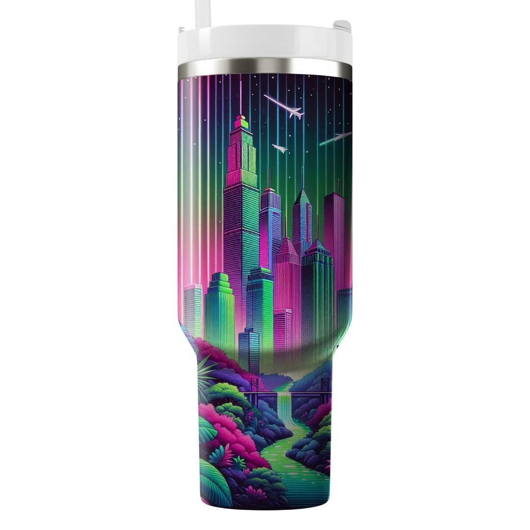 Neon Urban Jungle  Personalized Tumblers