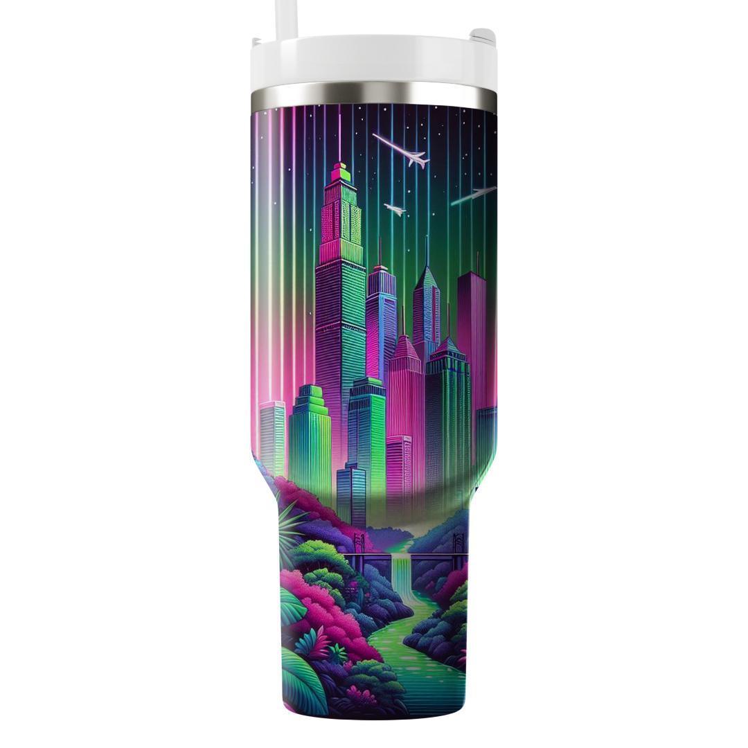 Neon Urban Jungle  Personalized Tumblers