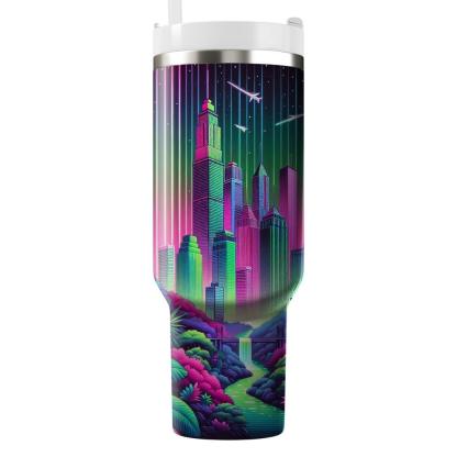 Neon Urban Jungle  Personalized Tumblers