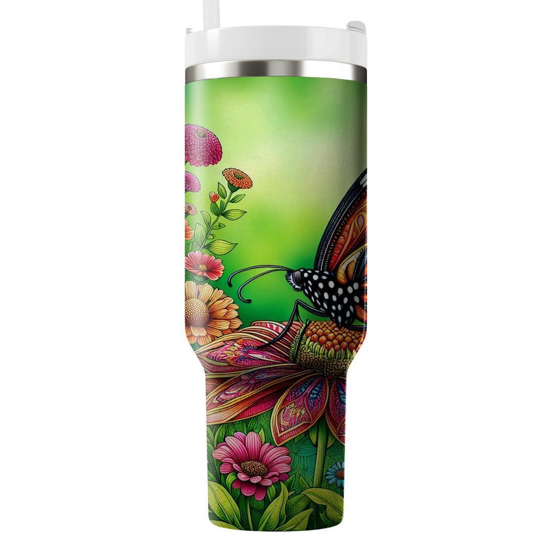 Delicate Monarch Butterfly  Tumblers With Lids
