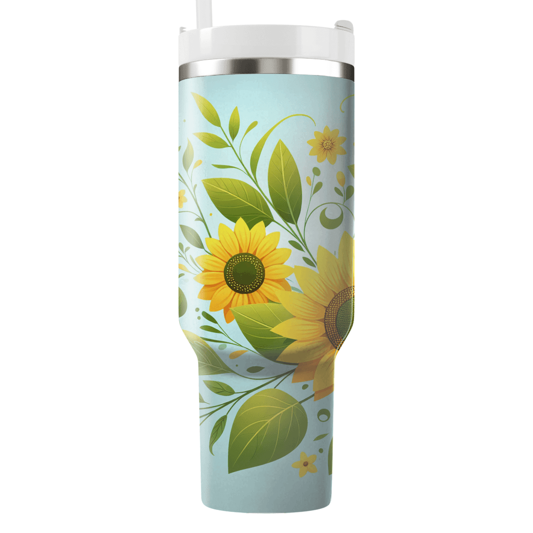 Summer Sunflower Bliss  Personalized Tumblers