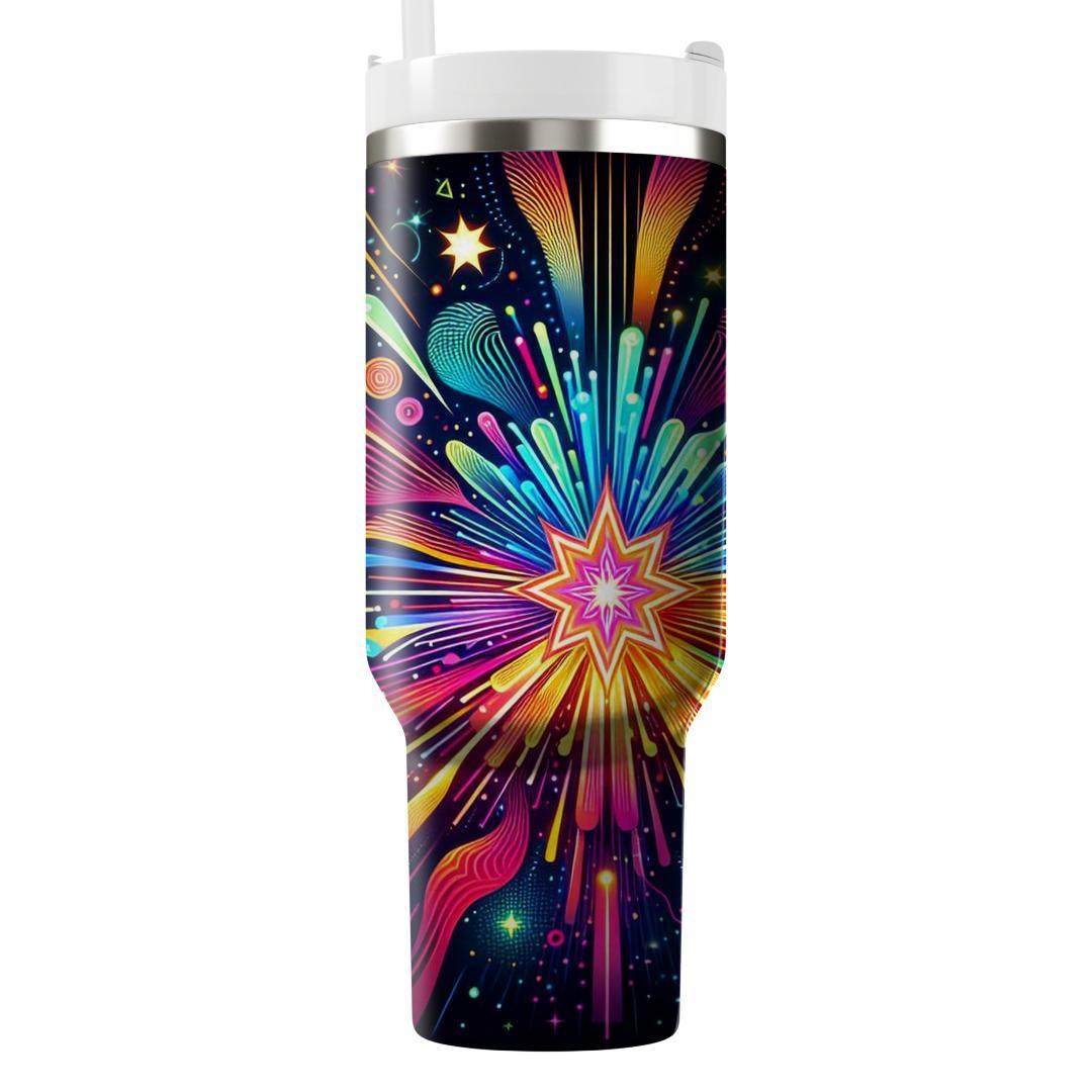 Neon Starburst  Custom Tumblers