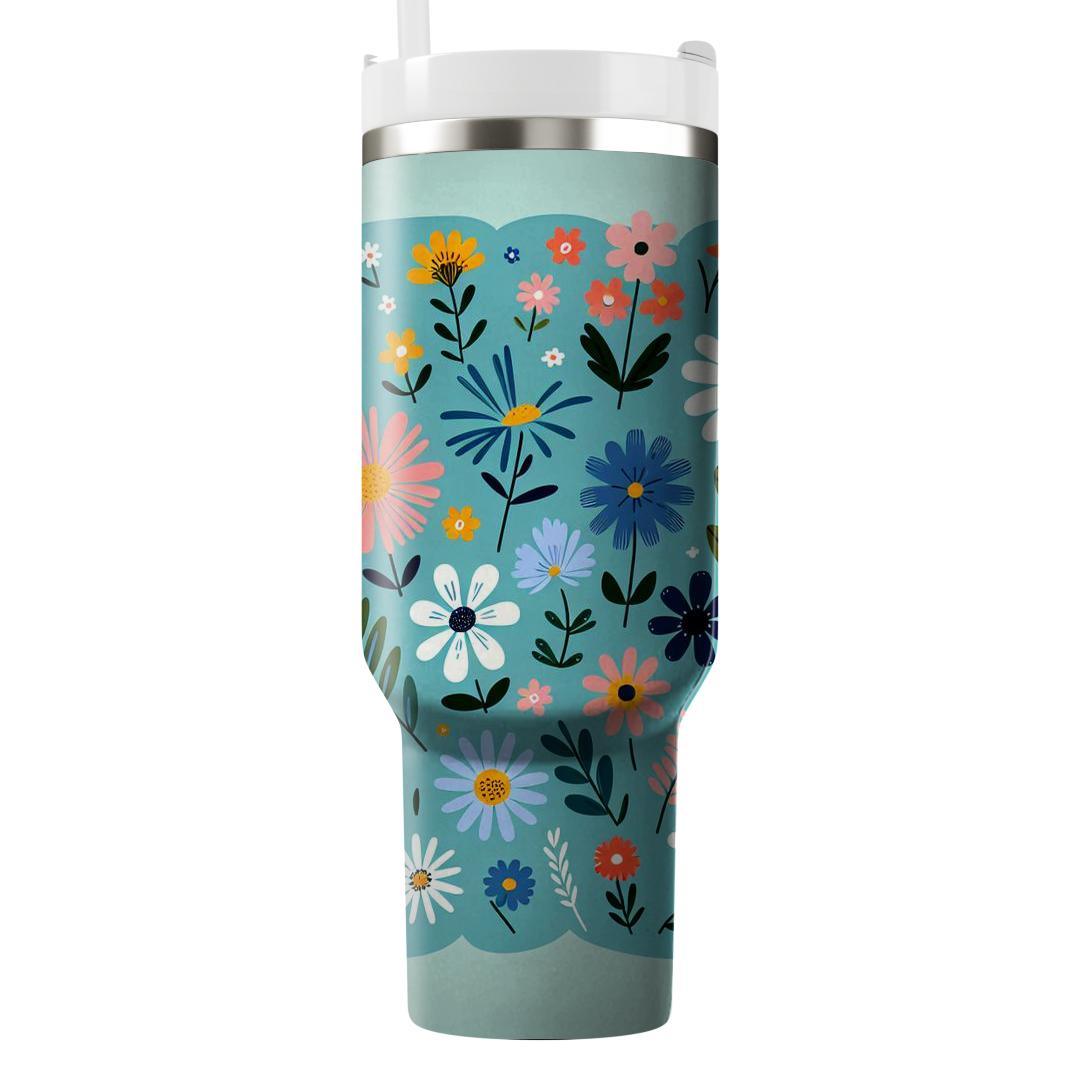 Botanical Whimsy Floral  Unique Tumblers