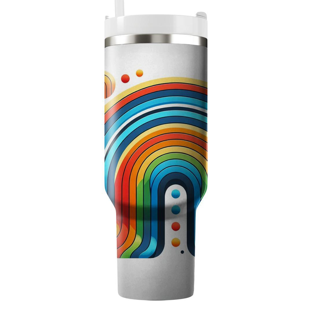Cheerful Rainbow Arches  Tumblers With Lids