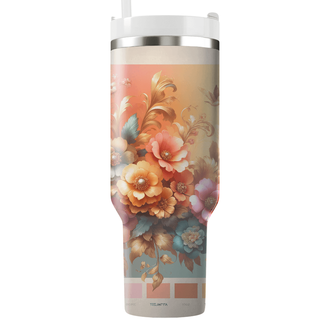 Floral Sunset Symphony  Custom Tumblers
