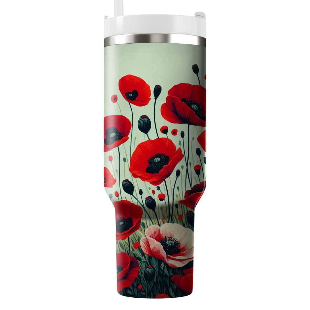 Radiant Poppy Field  Unique Tumblers