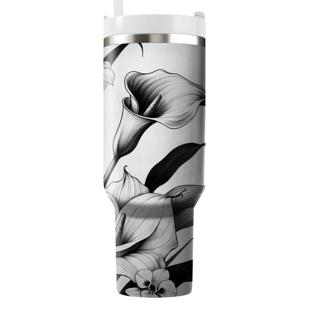 Floral Elegance Noir  Tumbler Cups