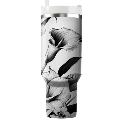 Floral Elegance Noir  Tumbler Cups