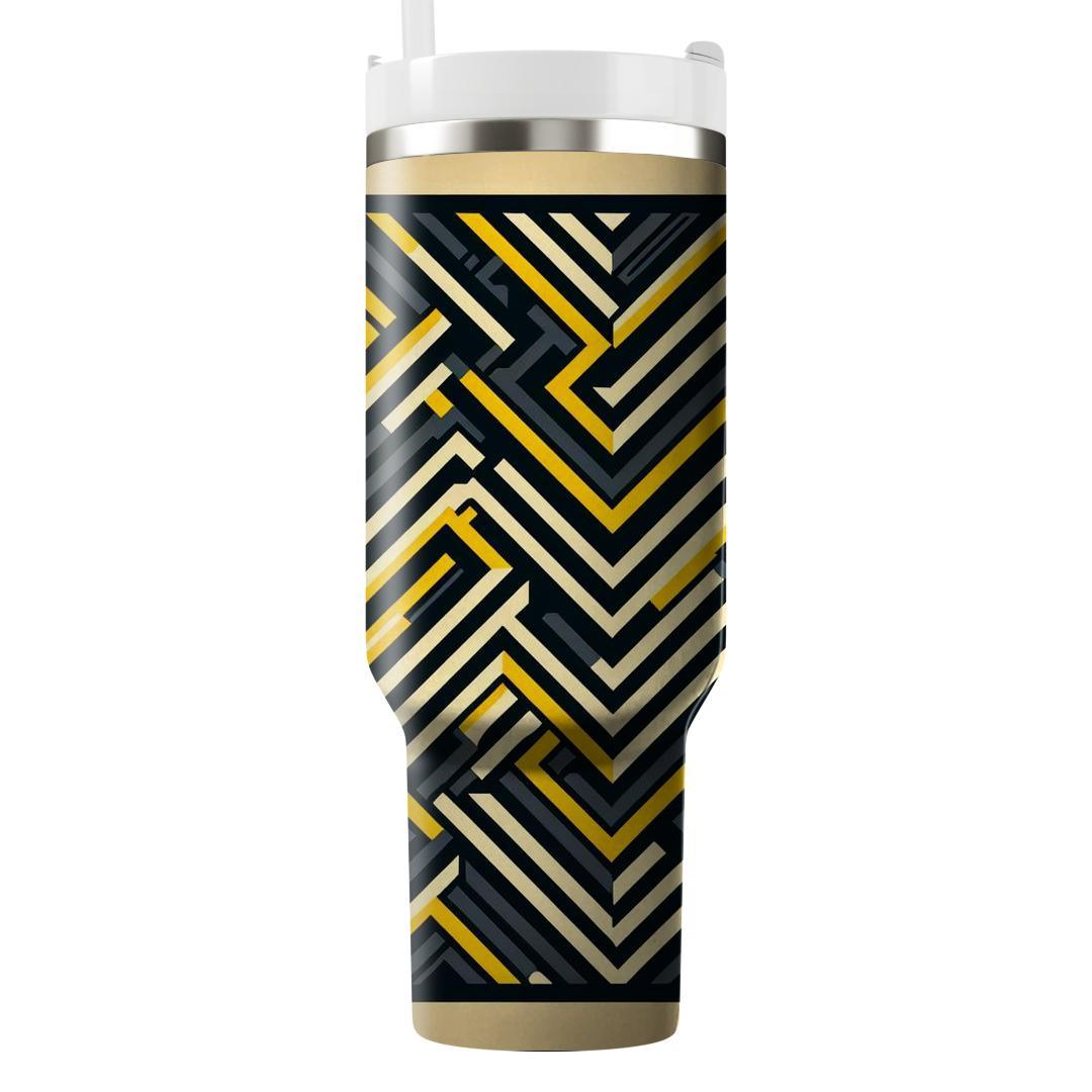 Bold Zigzag Contrast  Tumblers For Gifts