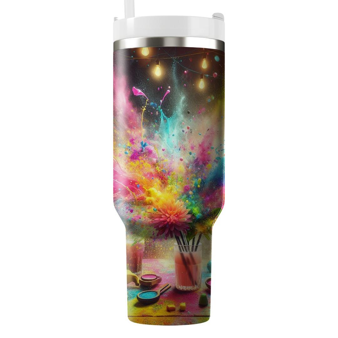 Vibrant Spirits - A Holi Festival  Tumbler Cups