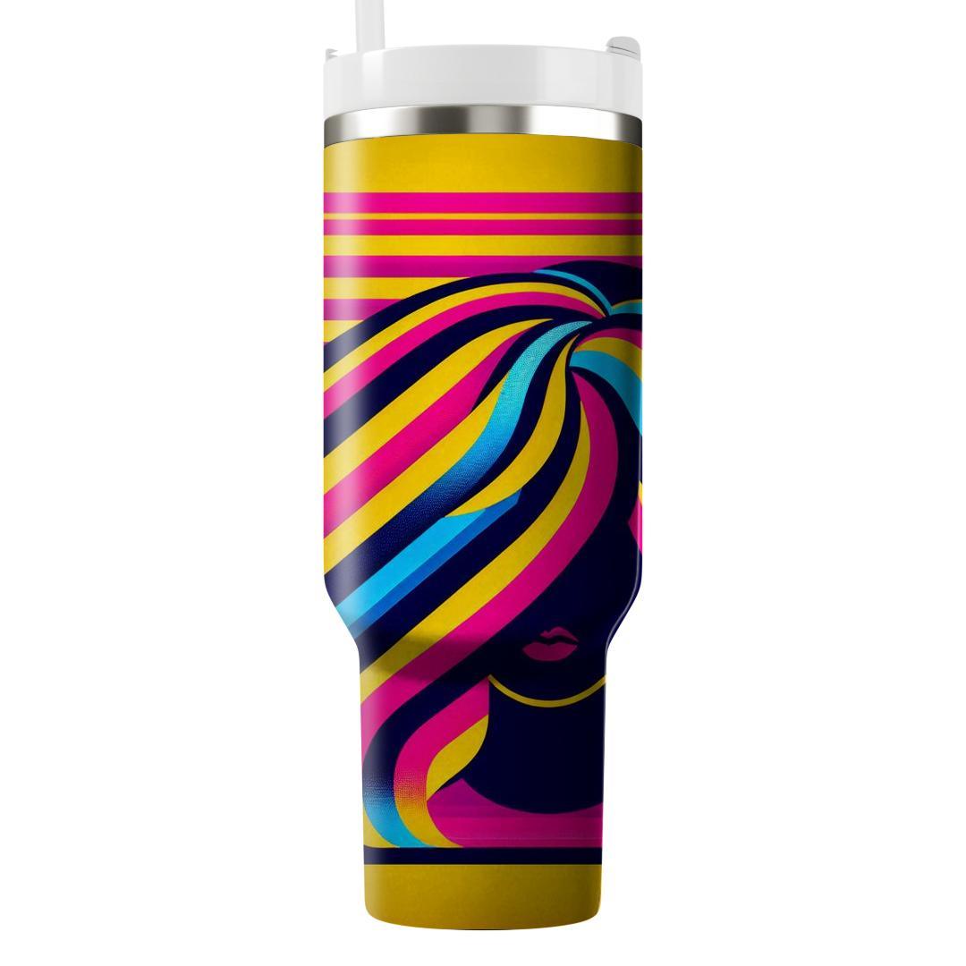Flashy 80s Stripes  Insulated Tumblers