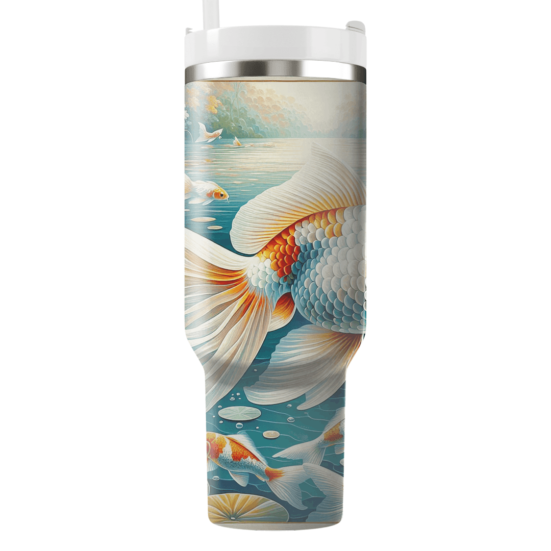 Radiant Goldfish Pond  Tumblers With Lids
