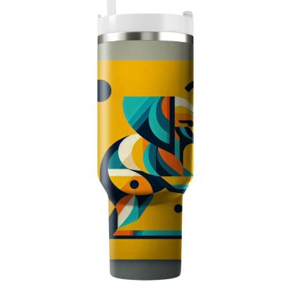 Geometric Elephant Dance  Travel Tumblers