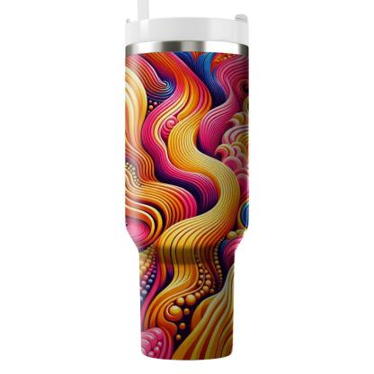 Retro Electric Harmony  Travel Tumblers