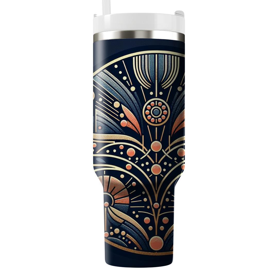 Retro Art Deco Dots  Travel Tumblers