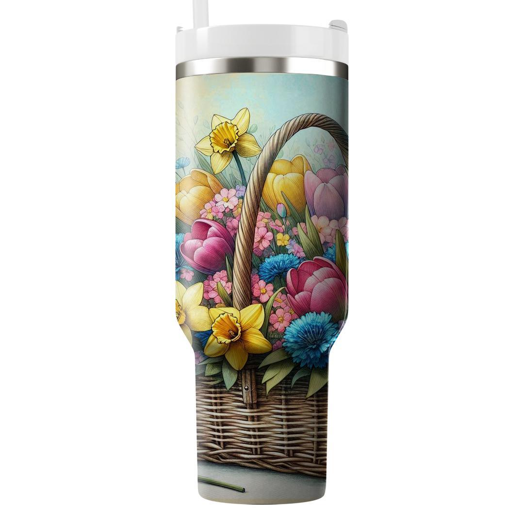 Charming Flower Basket  Tumblers For Gifts
