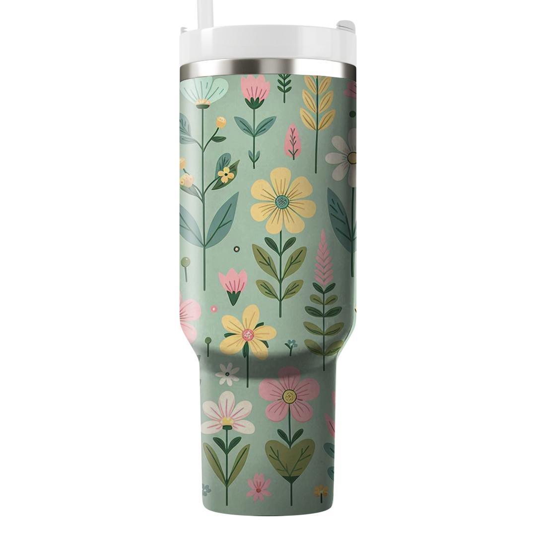 Quaint Garden Flowers  Decorative Tumblers
