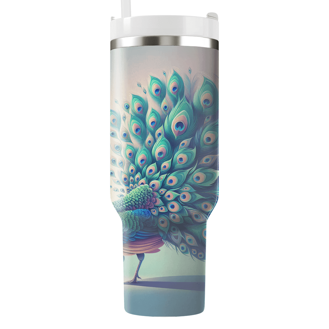 Regal Peacock Plumage  Personalized Tumblers