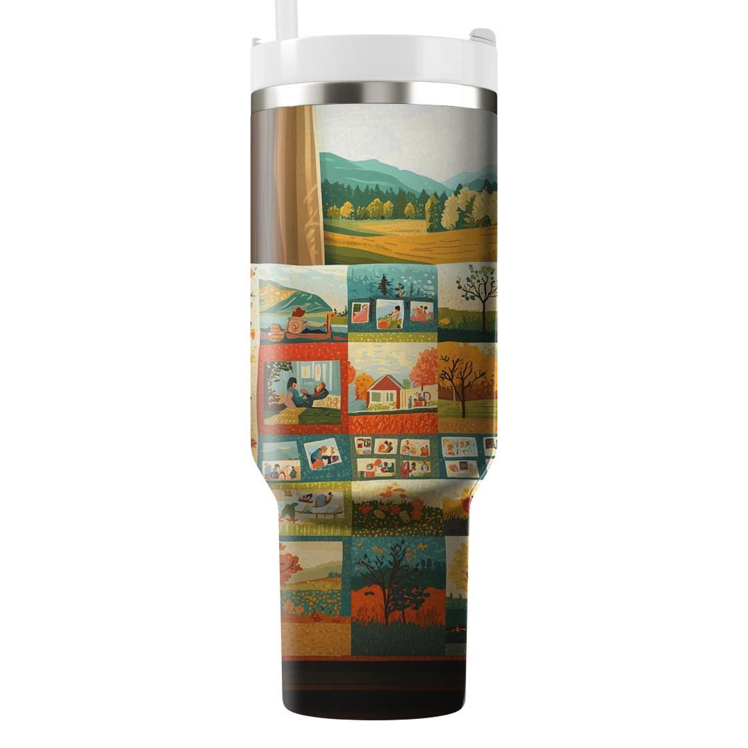 The Quilt Of Life: Stitched Together With A Mother’s Love Tumblers With Lids