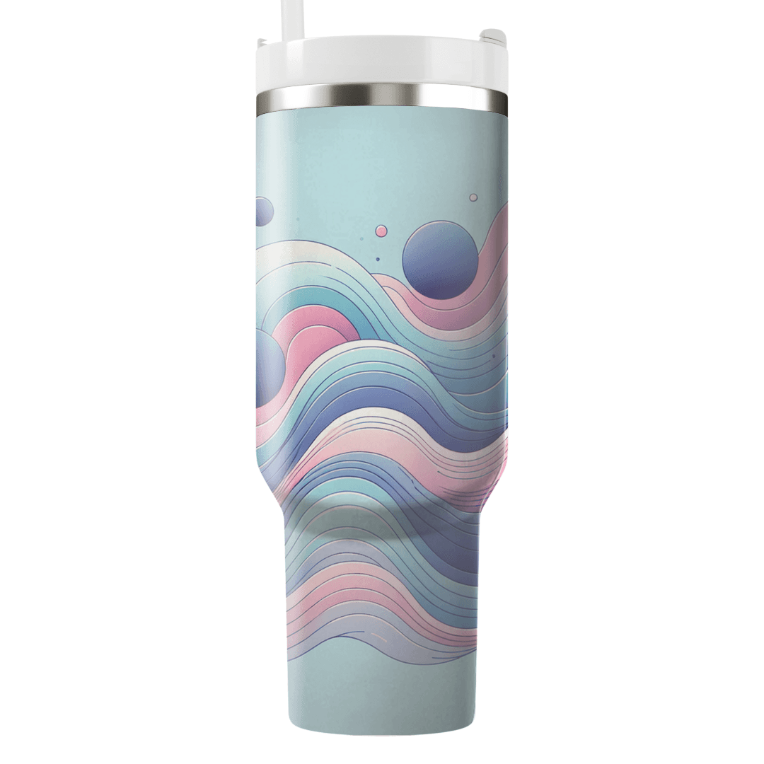 Chic Pastel Waves  Personalized Tumblers