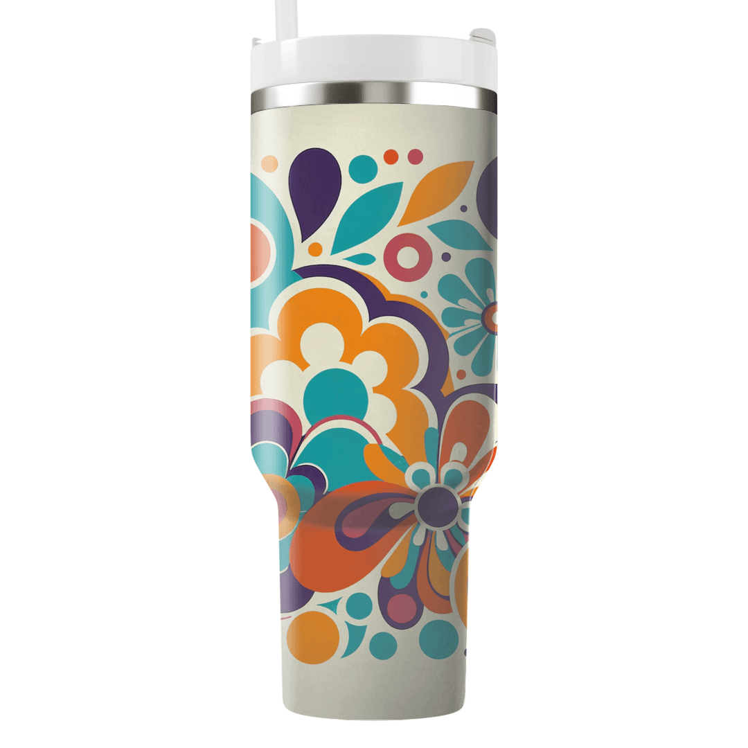Groovy Flower Power Patch  Tumbler Cups
