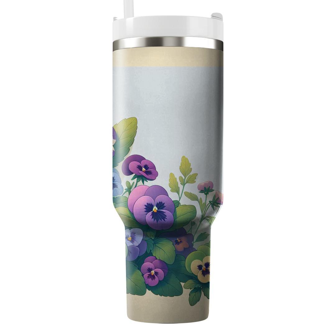 Charming Pansy  Unique Tumblers