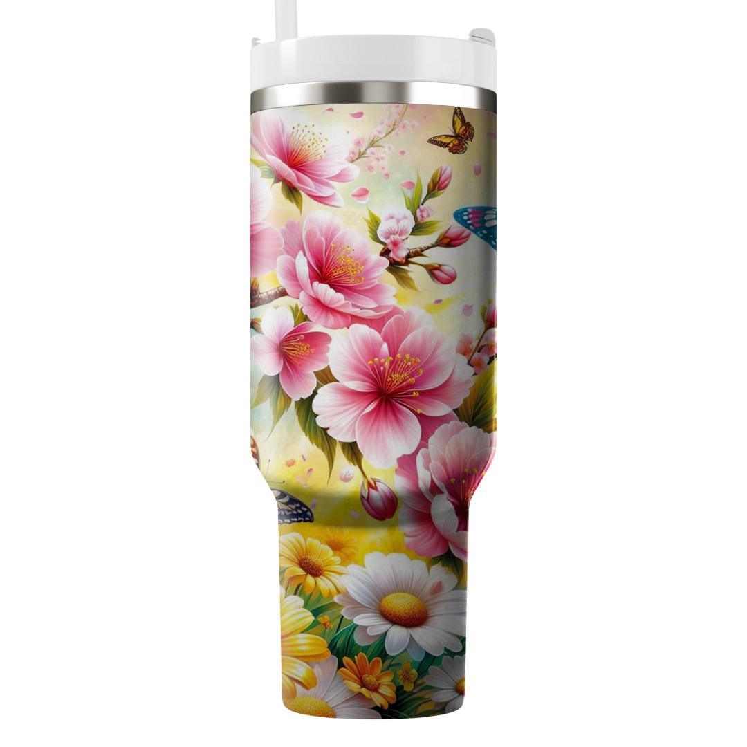 Spring Blossoms In The Breeze  Travel Tumblers