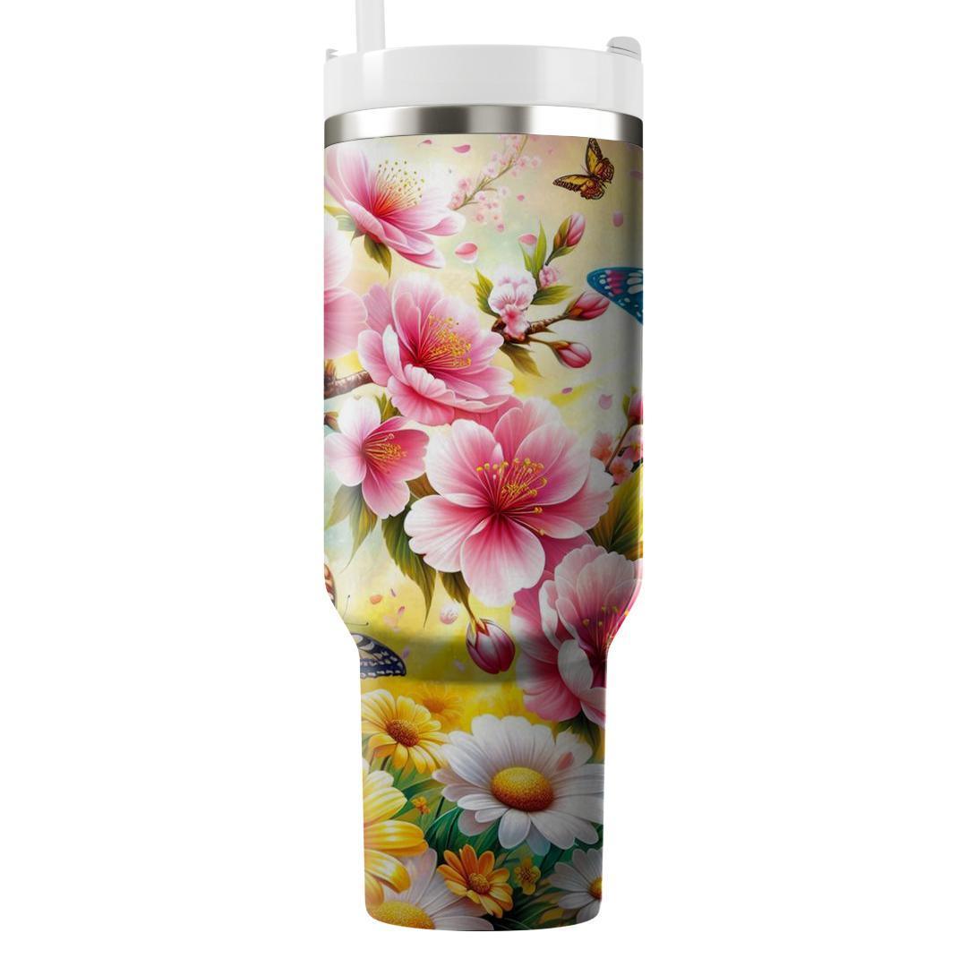 Spring Blossoms In The Breeze  Travel Tumblers