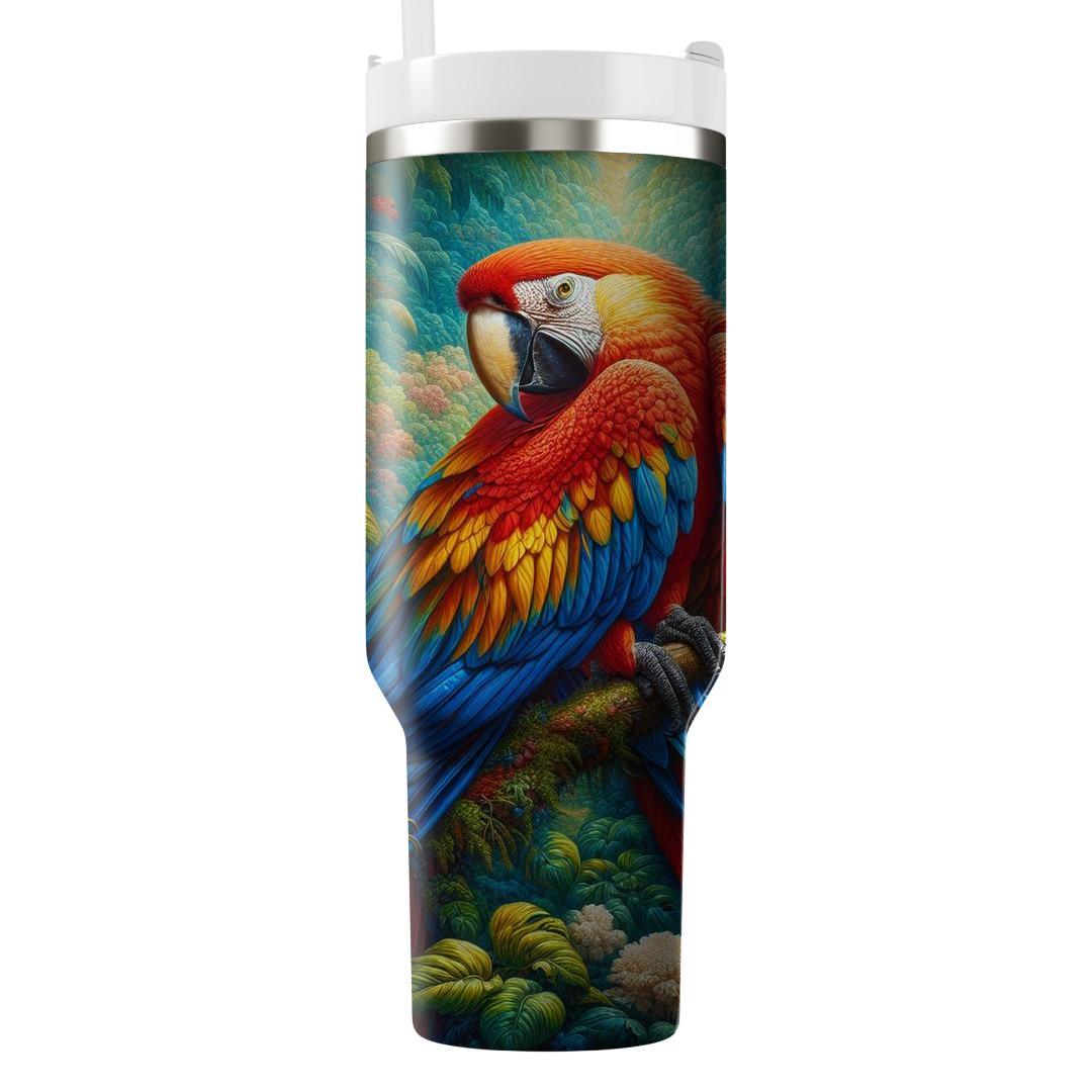 Scarlet Macaw Serenade  Travel Tumblers
