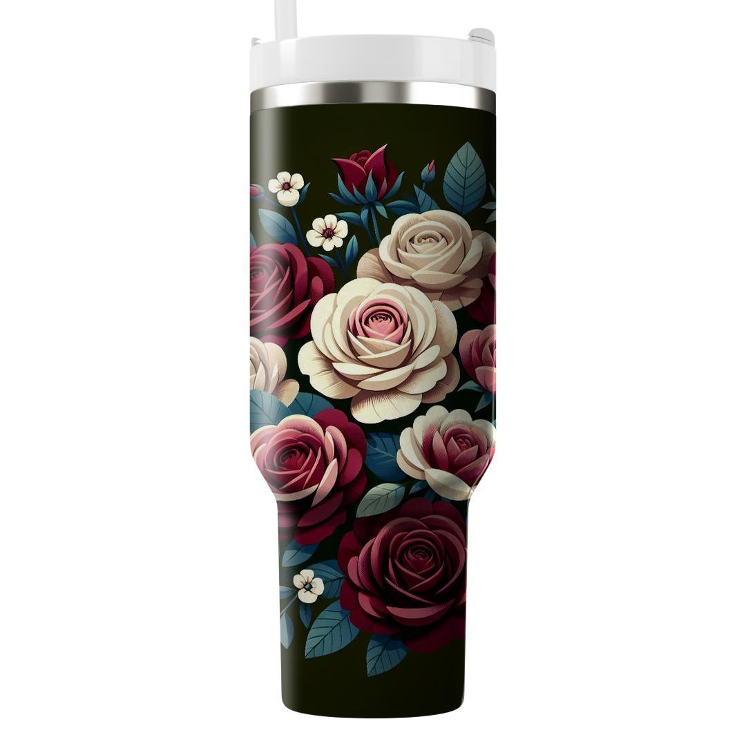 Romantic Rose Symphony  Unique Tumblers