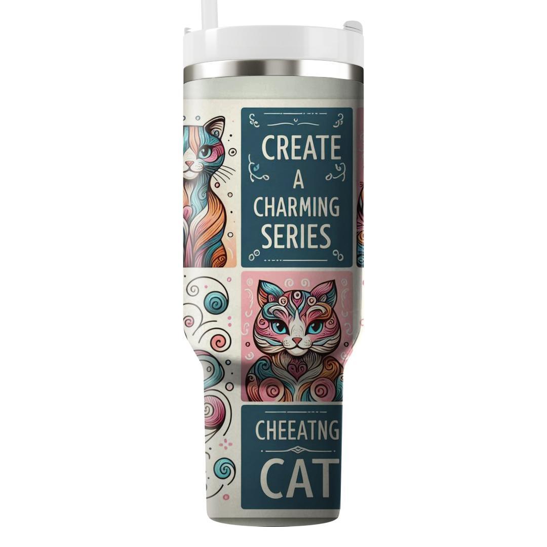 Whimsical Cat Portraits  Travel Tumblers