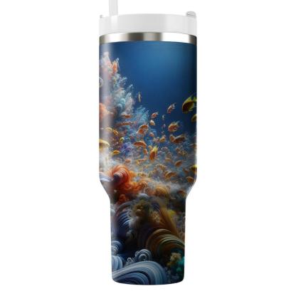 Colorful Fish Parade  Tumblers With Lids