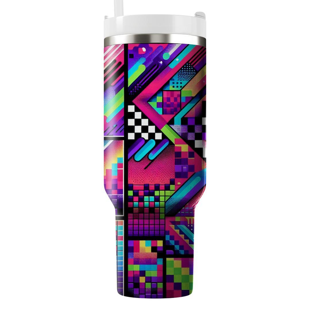 Digital Retro Patterns  Unique Tumblers