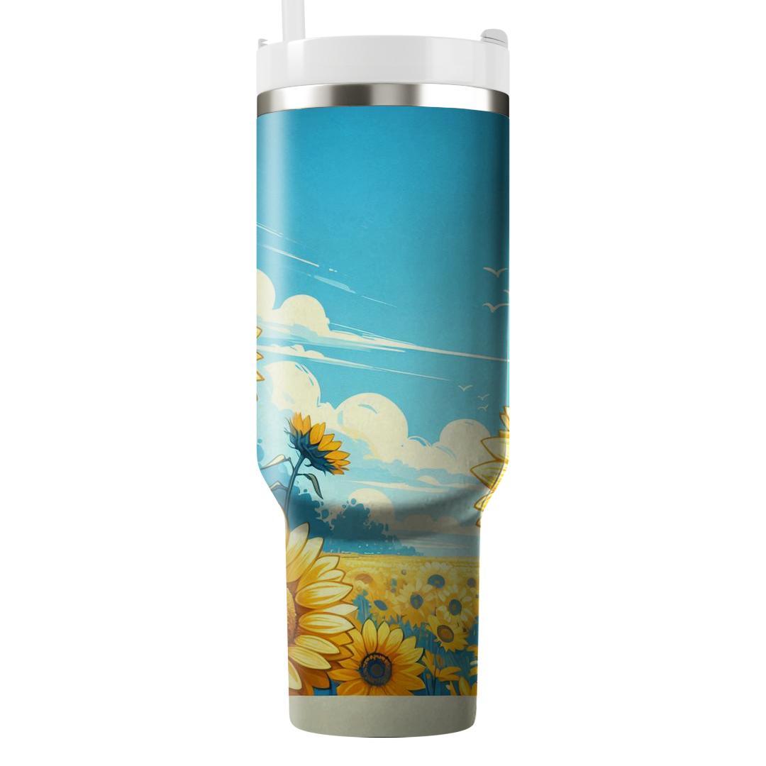 Rural Sunflower Farm  Tumblers For Gifts