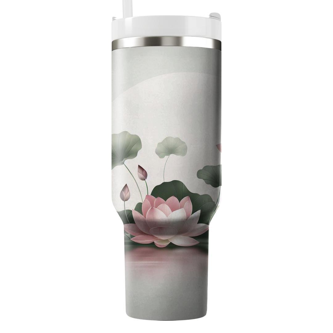 Pink Lotus Serenity  Tumbler Cups